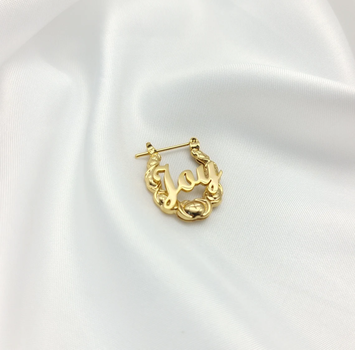 20mm XOXO Personalized Cute Twist Hoop Earrings Kids Name Earrings