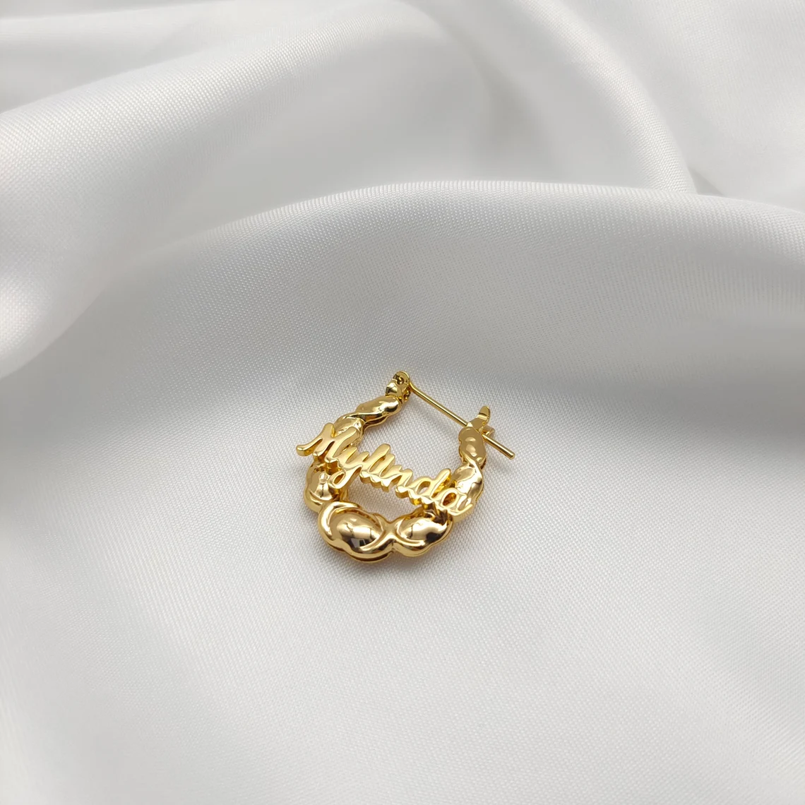 20mm XOXO Personalized Cute Twist Hoop Earrings Kids Name Earrings