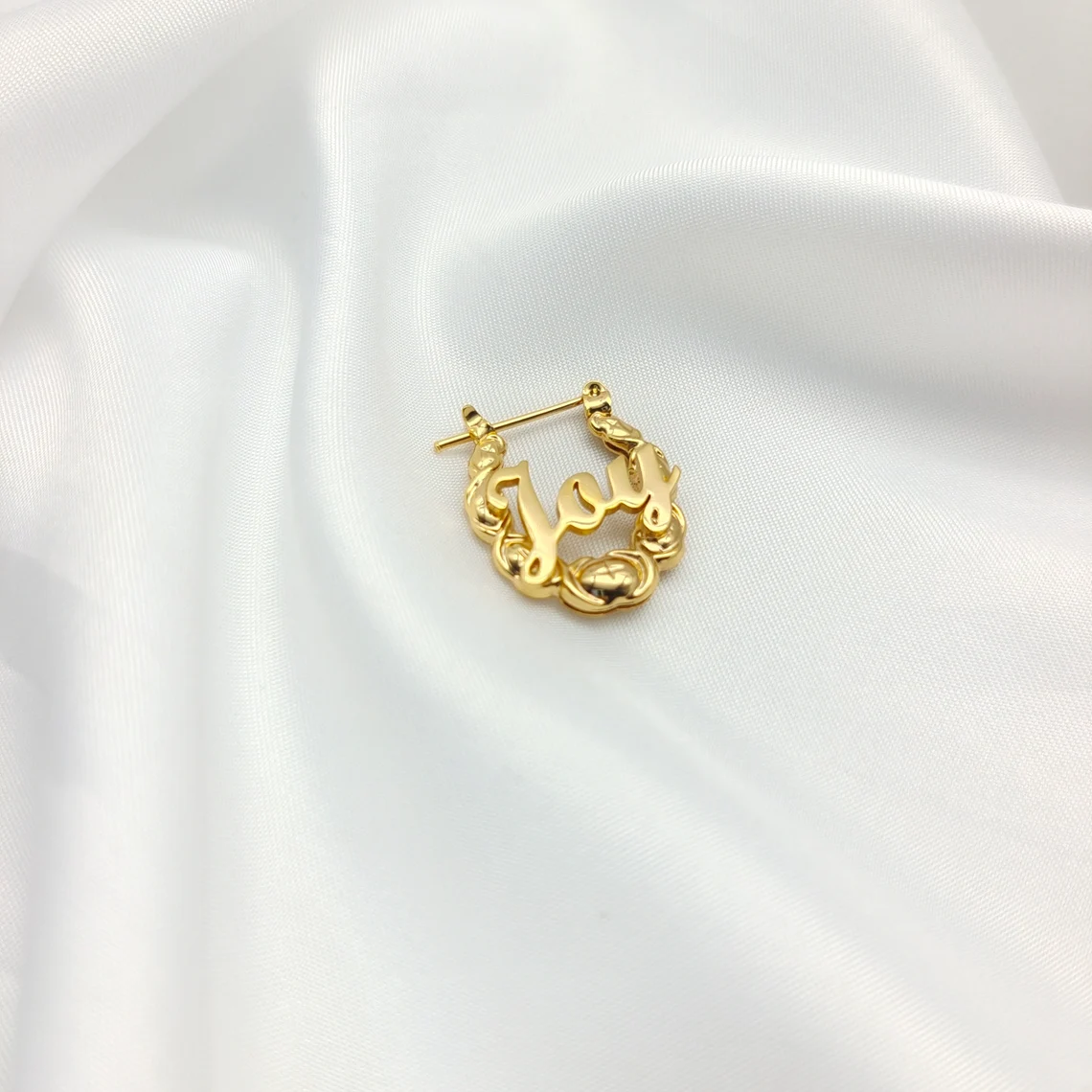 20mm XOXO Personalized Cute Twist Hoop Earrings Kids Name Earrings