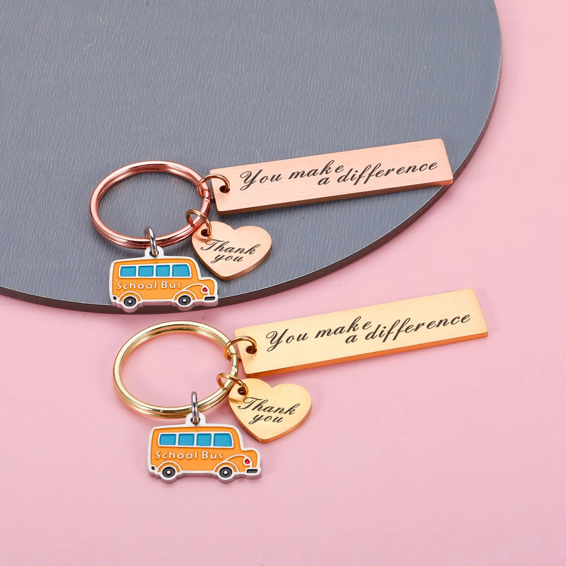 School Bus Keyring Back to School Gifts Personalized Keychain