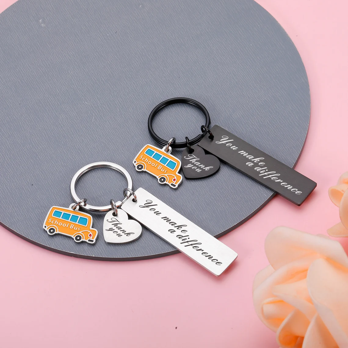 School Bus Keyring Back to School Gifts Personalized Keychain