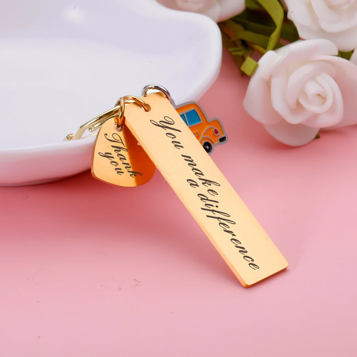 School Bus Keyring Back to School Gifts Personalized Keychain