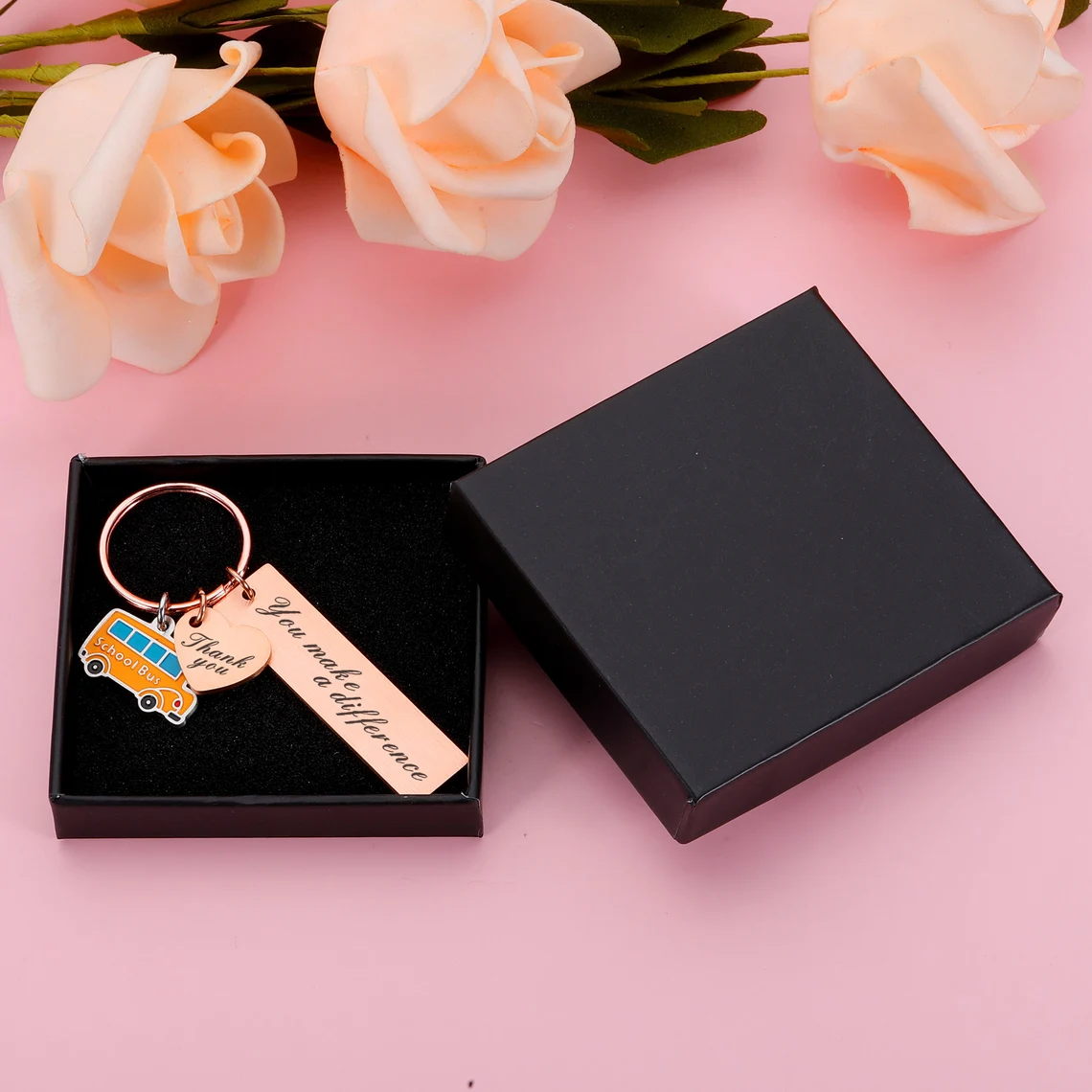 School Bus Keyring Back to School Gifts Personalized Keychain