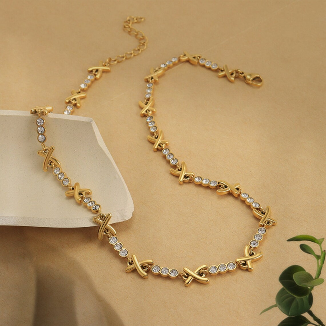 Zirconia Love Island XOXO Choker Necklace -silviax