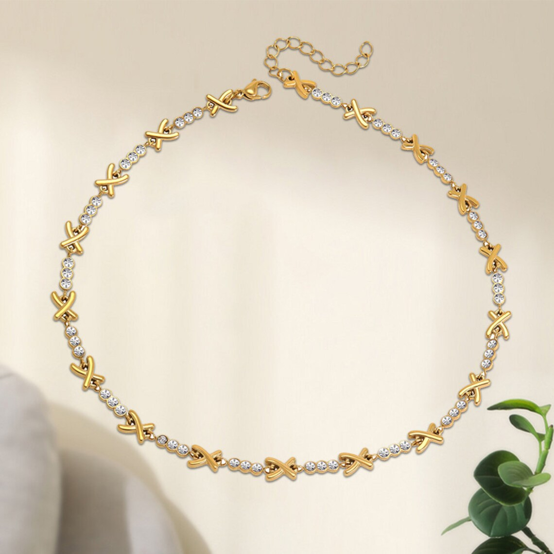 Zirconia Love Island XOXO Choker Necklace -silviax