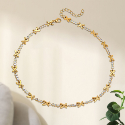 Zirconia Love Island XOXO Choker Necklace -silviax