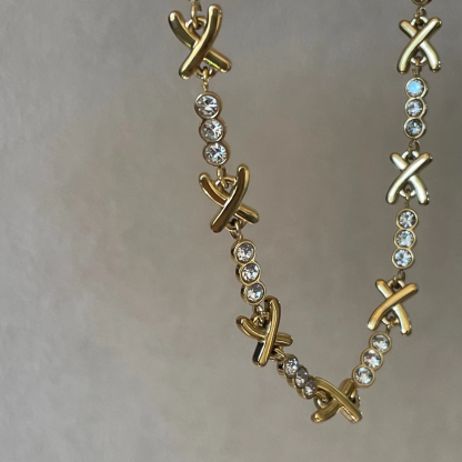 Zirconia Love Island XOXO Choker Necklace -silviax