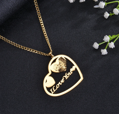 Photo Heart Personalized Custom Name Necklace -silviax