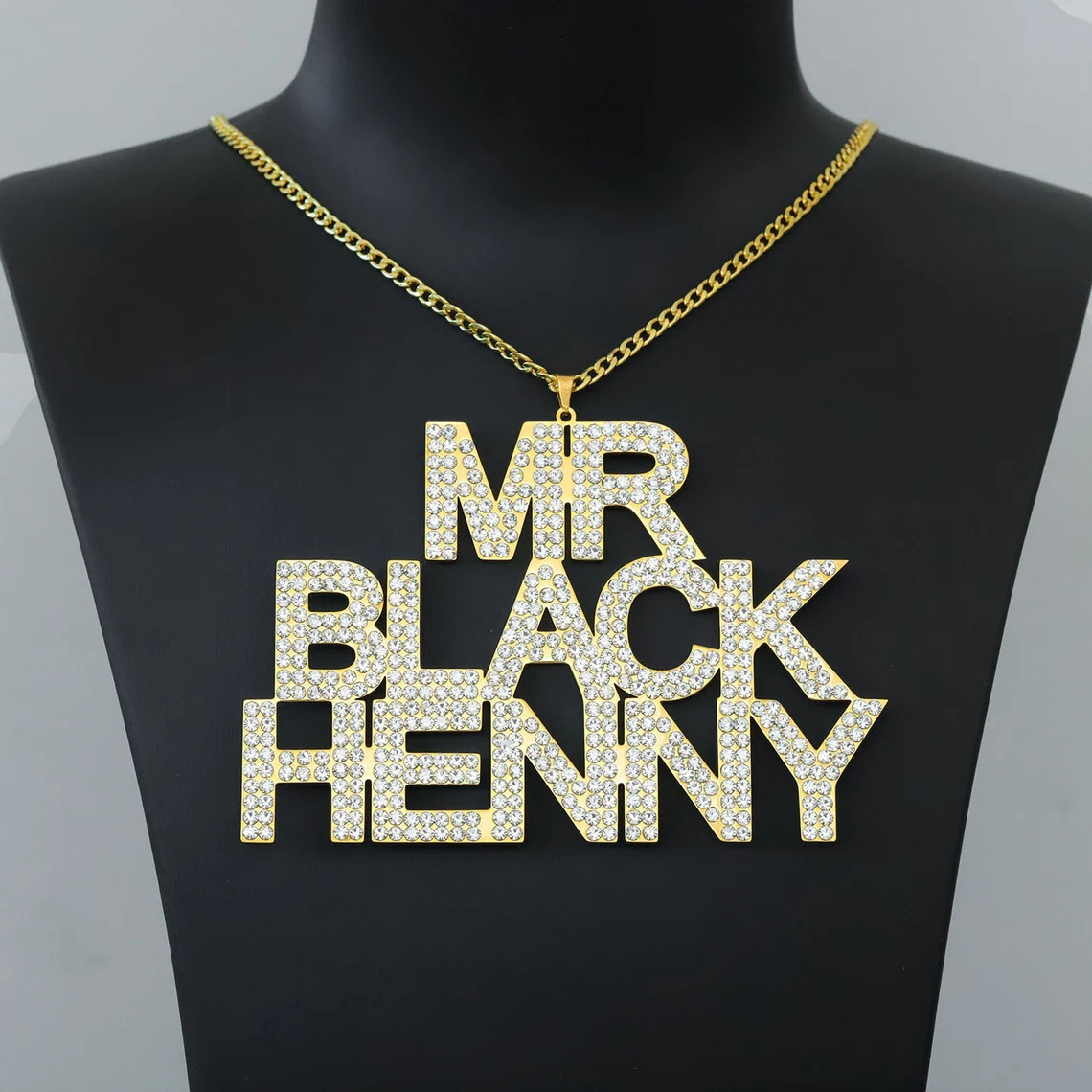 Three Names Custom Necklace Hip Hop Iced Out Pendant Name Necklace -silviax