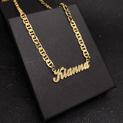 Mariner Chain Personalized Custom Copper Sliver Name Necklace-silviax