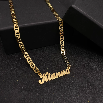 Mariner Chain Personalized Custom Copper Sliver Name Necklace-silviax