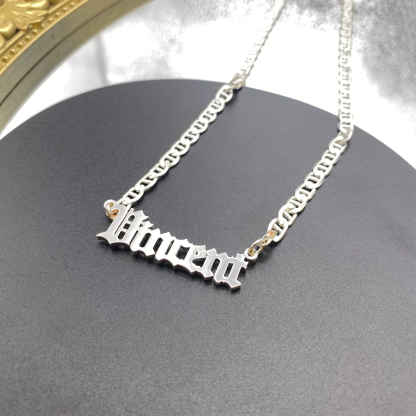 Mariner Chain Personalized Custom Copper Sliver Name Necklace-silviax