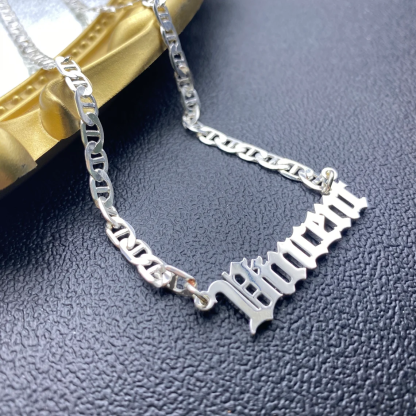 Mariner Chain Personalized Custom Copper Sliver Name Necklace-silviax