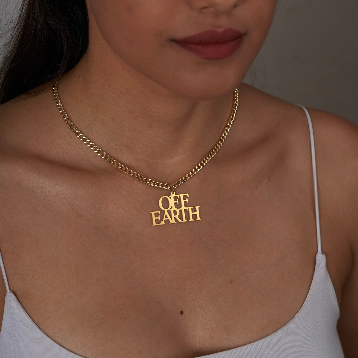 Curb Chain Two Line Personalized Custom Name Necklace-silviax