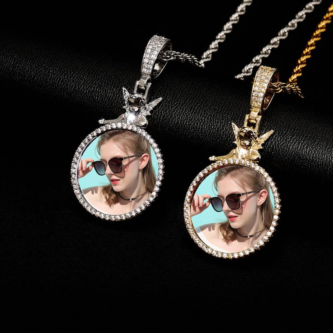 Angel Picture Pendant Custom Photo Necklace for Hip Hop Men Women Necklace