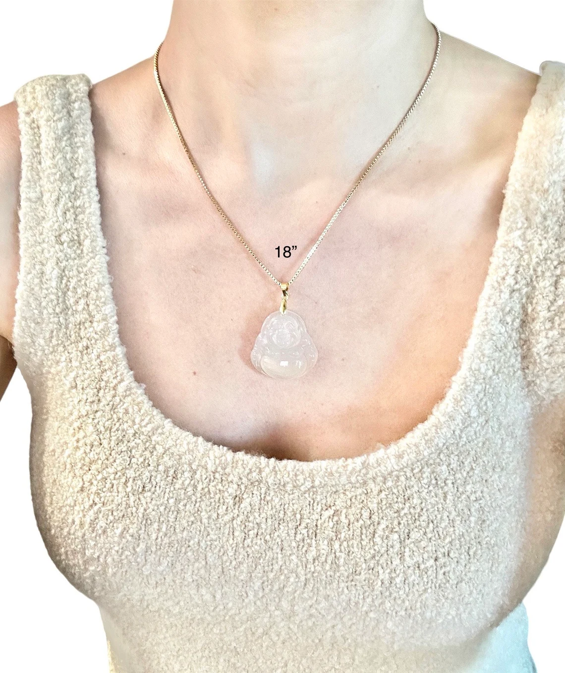 Gold Filled Box Chain Coloful Buddha Pendant Necklace
