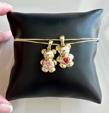 Birthstone Bear Personalized Custom Necklace