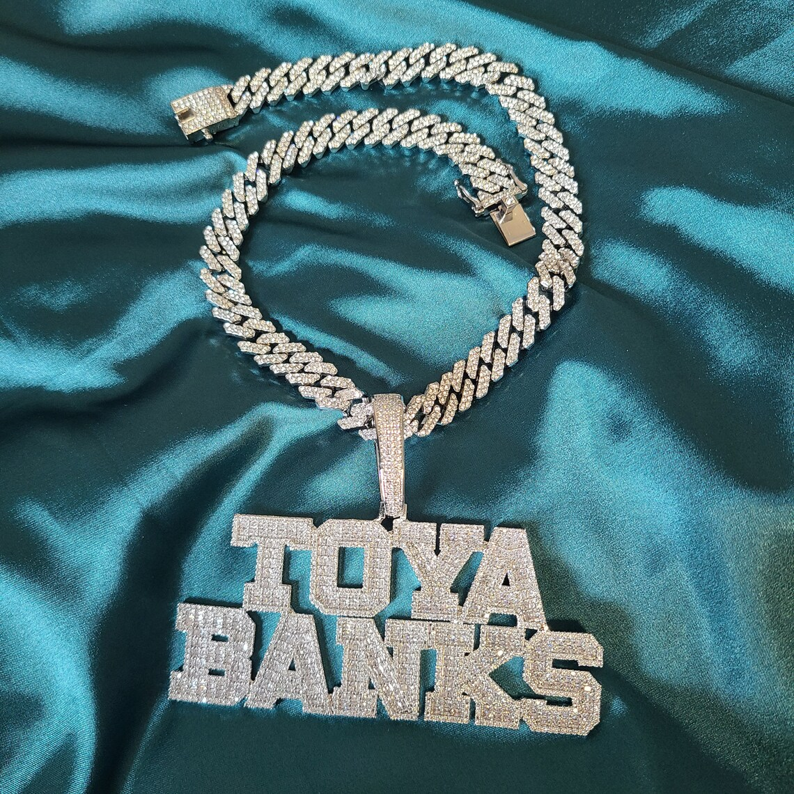 Iced Out Cuban Chain 1-6 Letters Personalized Name Necklace Hip Hop Necklace