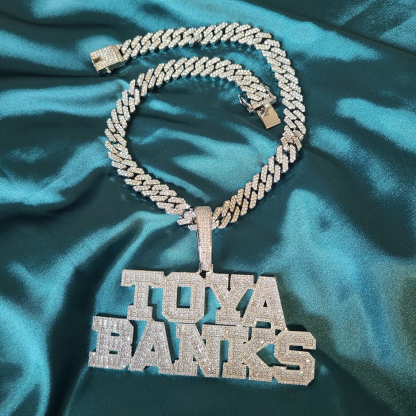 Iced Out Cuban Chain 1-6 Letters Personalized Name Necklace Hip Hop Necklace