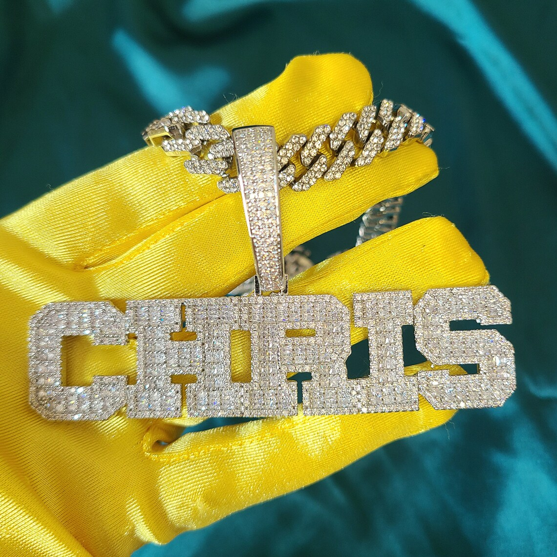 Iced Out Cuban Chain 1-6 Letters Personalized Name Necklace Hip Hop Necklace