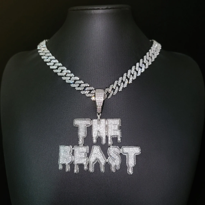 1-6 Letters Bling Cuban Chain Personalized Name Necklace Hip Hop Necklace