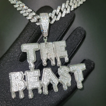 1-6 Letters Bling Cuban Chain Personalized Name Necklace Hip Hop Necklace