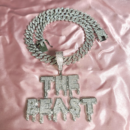 1-6 Letters Bling Cuban Chain Personalized Name Necklace Hip Hop Necklace