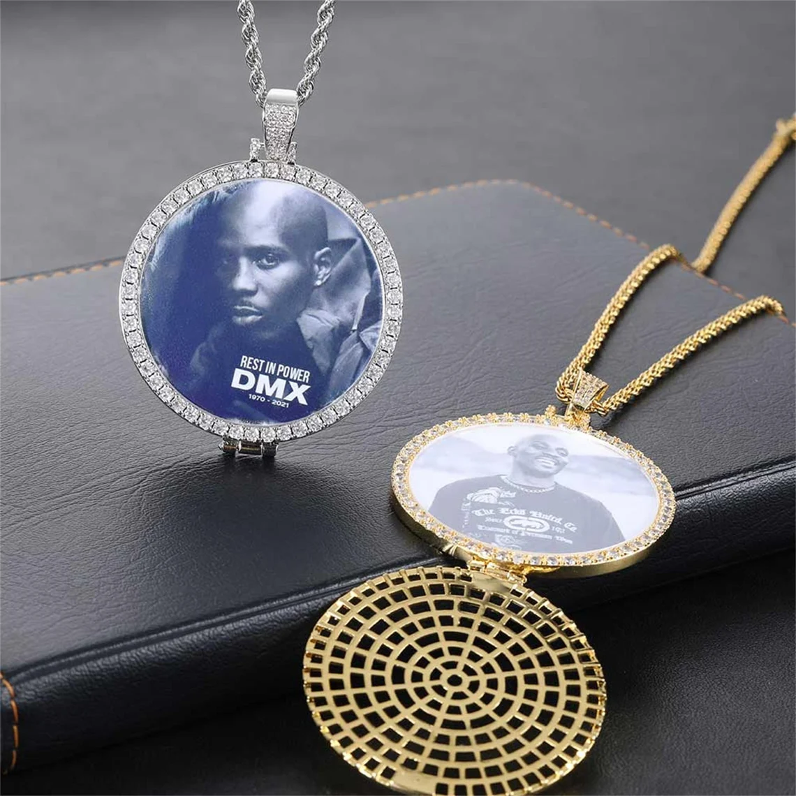 Zircon Photo Necklace Pendant Twist Chain Personalized Picture Necklace