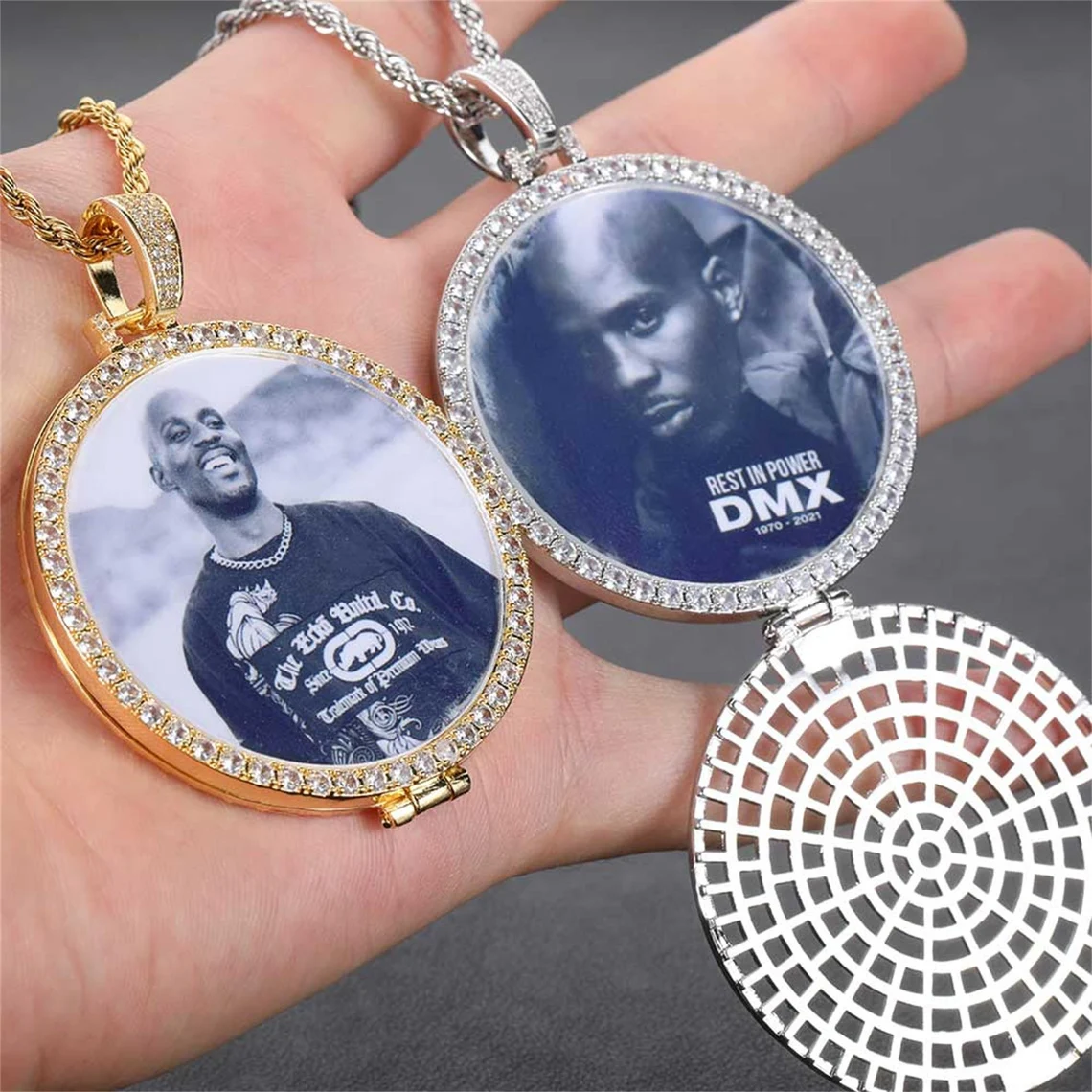 Zircon Photo Necklace Pendant Twist Chain Personalized Picture Necklace