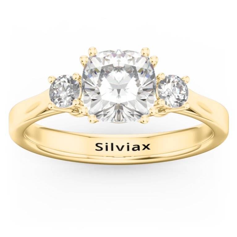 Custom Gold Plated Gemstone Zircon Ring Wedding Duchess Ring-silviax