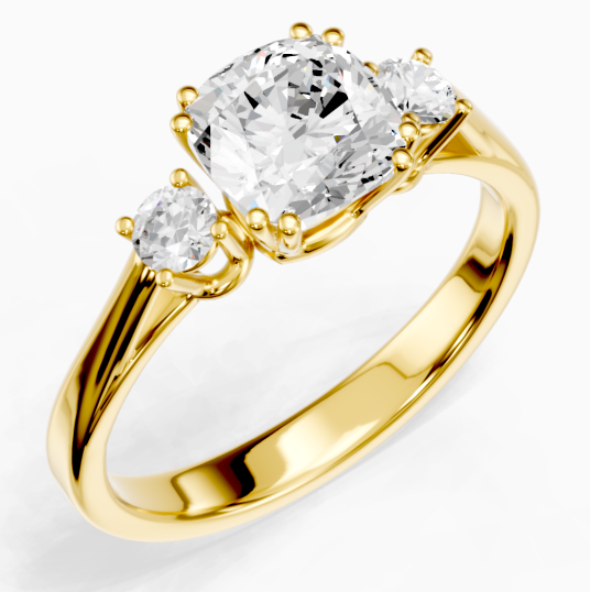Custom Gold Plated Gemstone Zircon Ring Wedding Duchess Ring-silviax