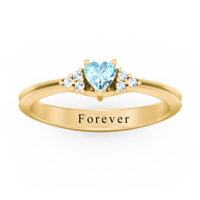 Heart Promise Ring Custom Zircon Ring-silviax