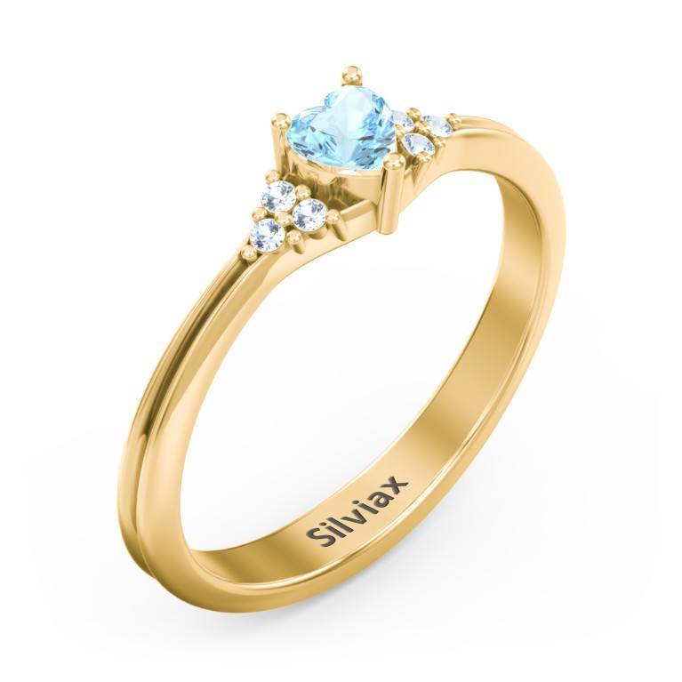Heart Promise Ring Custom Zircon Ring-silviax