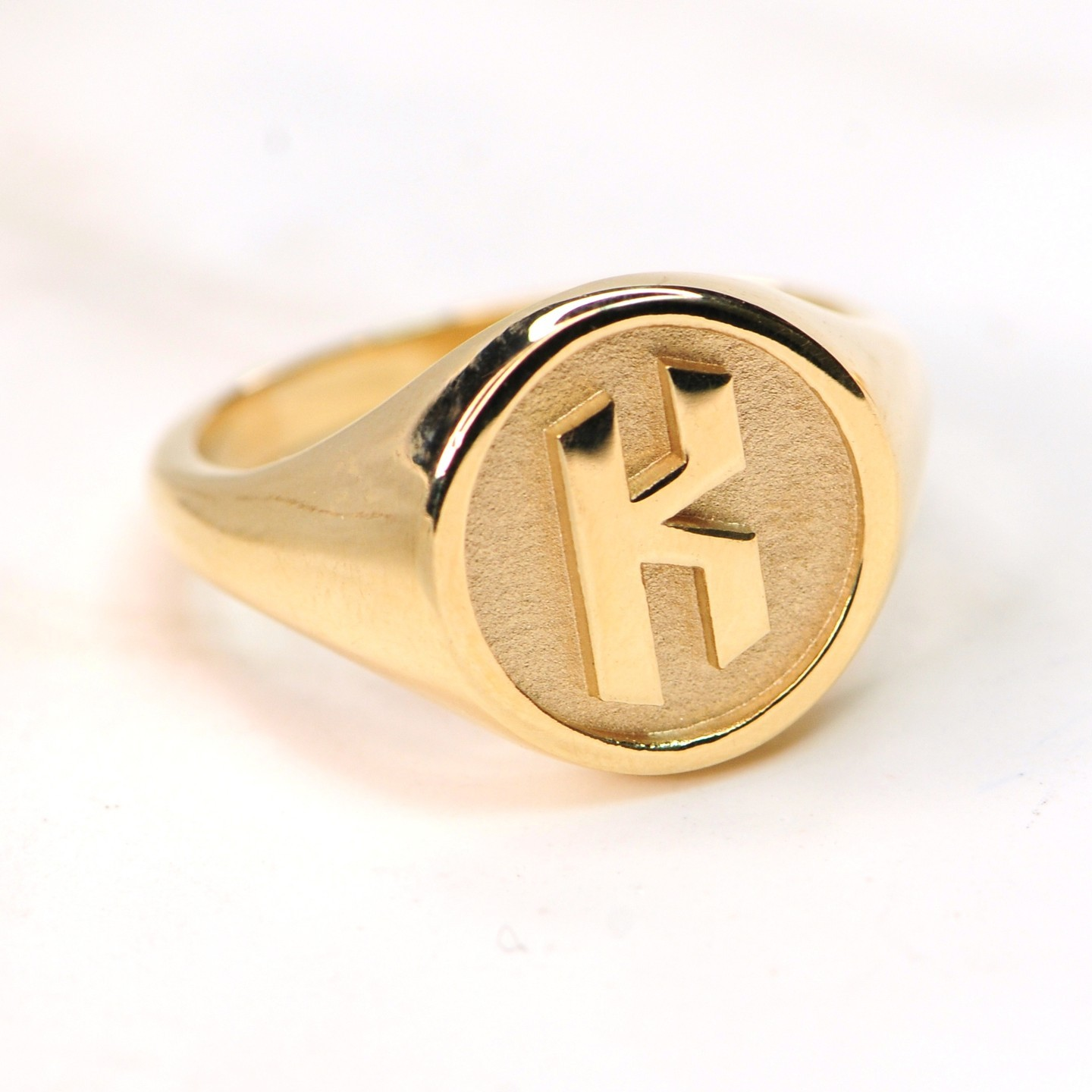 Round Initial Ring Personalized Custom Ring -silviax