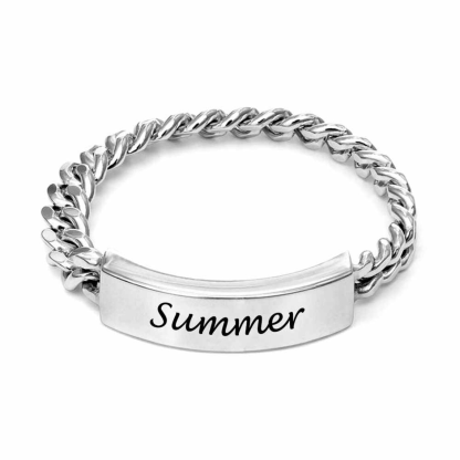 Custom Cuban Chain Ring Gold Plate Name Ring