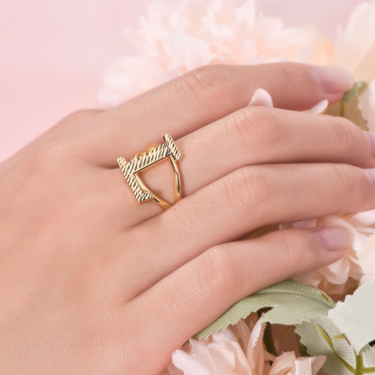 Gold Plated Personalized Custom Zirconia A-Z Initial Ring Women Men Gifts-silviax