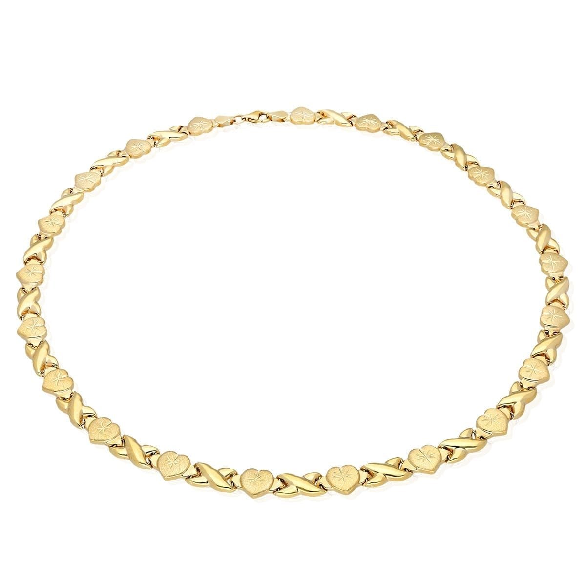 Heart XOXO Chain Gold Plated Necklace-silviax