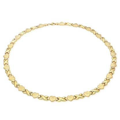 Heart XOXO Chain Gold Plated Necklace-silviax
