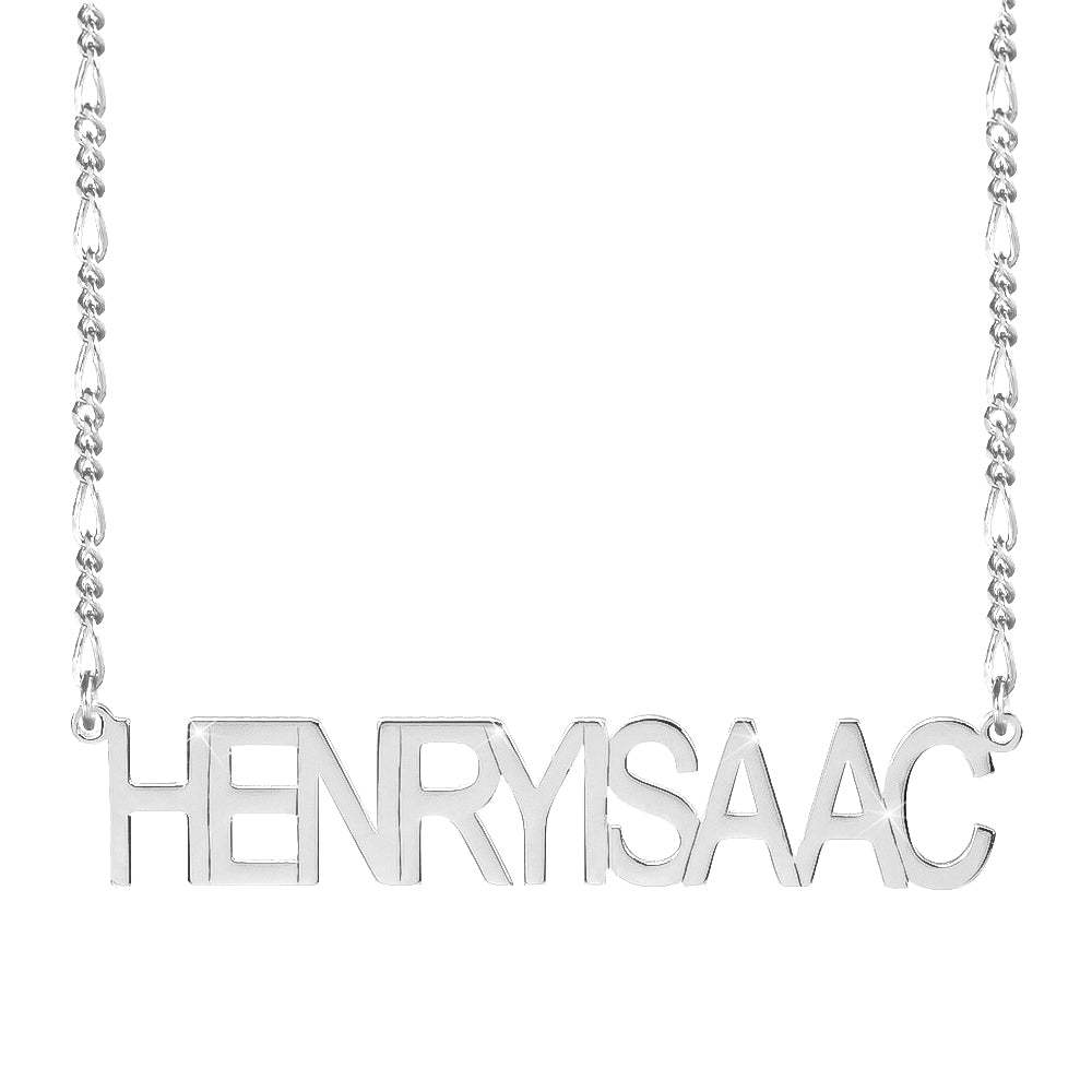 Gold Plated Personalized Capital Letter Name Necklace-silviax