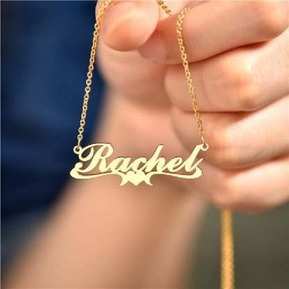 Heart Name Necklace Personalized Custom Gold Plated Mother Gift-silviax