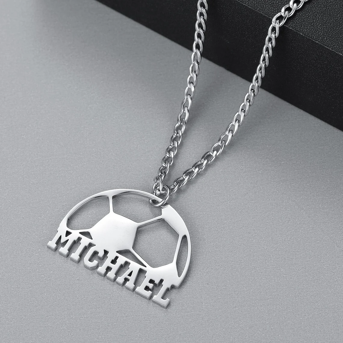 Sport Custom Football Pendant Personalized Soccer Name Necklace-silviax