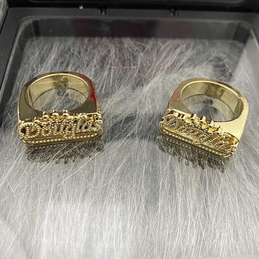Two Tone with Crown Personalized Custom Gold Plated Name Ring-silviax