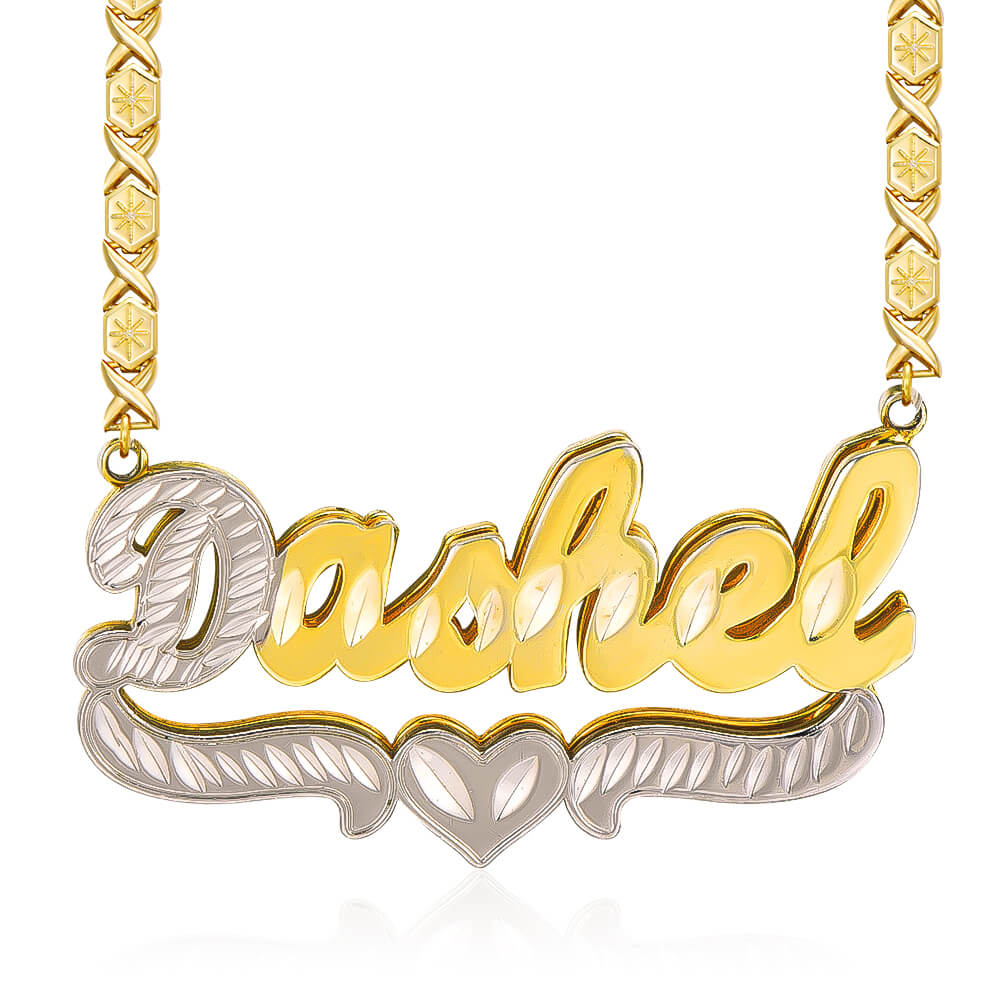 Personalized 18K Gold Plated Double 