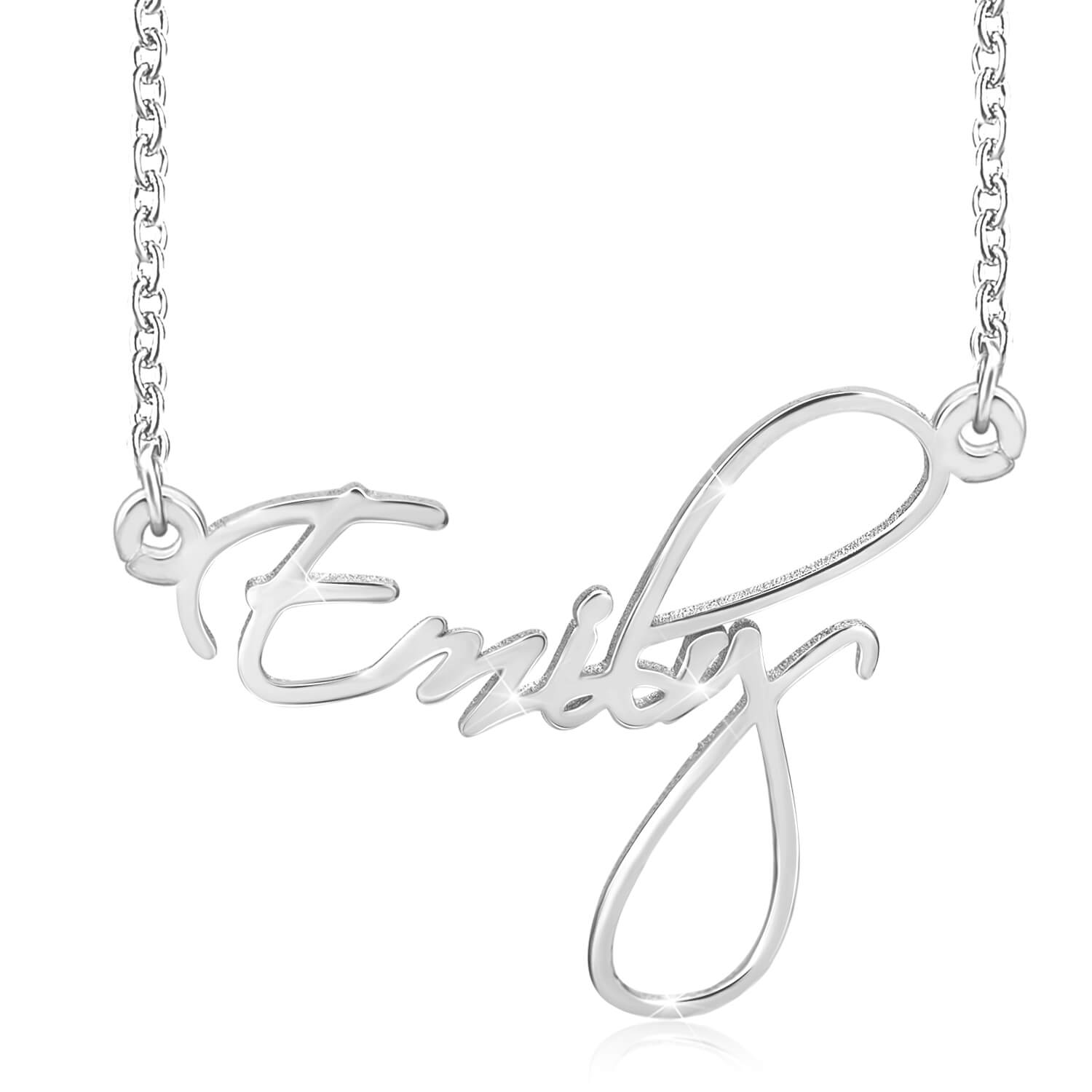 Nameplate Pendant Gold Plated Personalized Name Necklace Custom Jewelry Gift for Kids Women-silviax