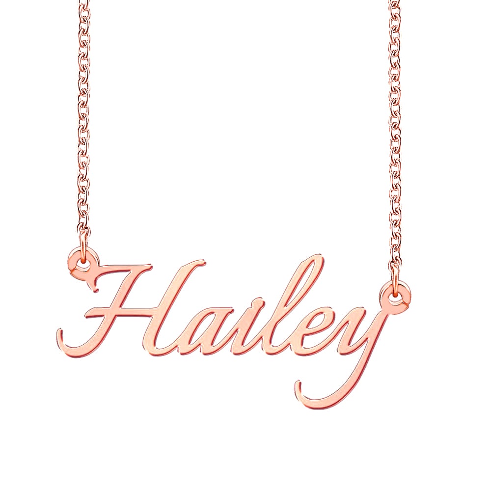 Nameplate Pendant Engrave Gold Plated Name Necklace Personalized Custom Jewelry Gift for Women Kid-silviax