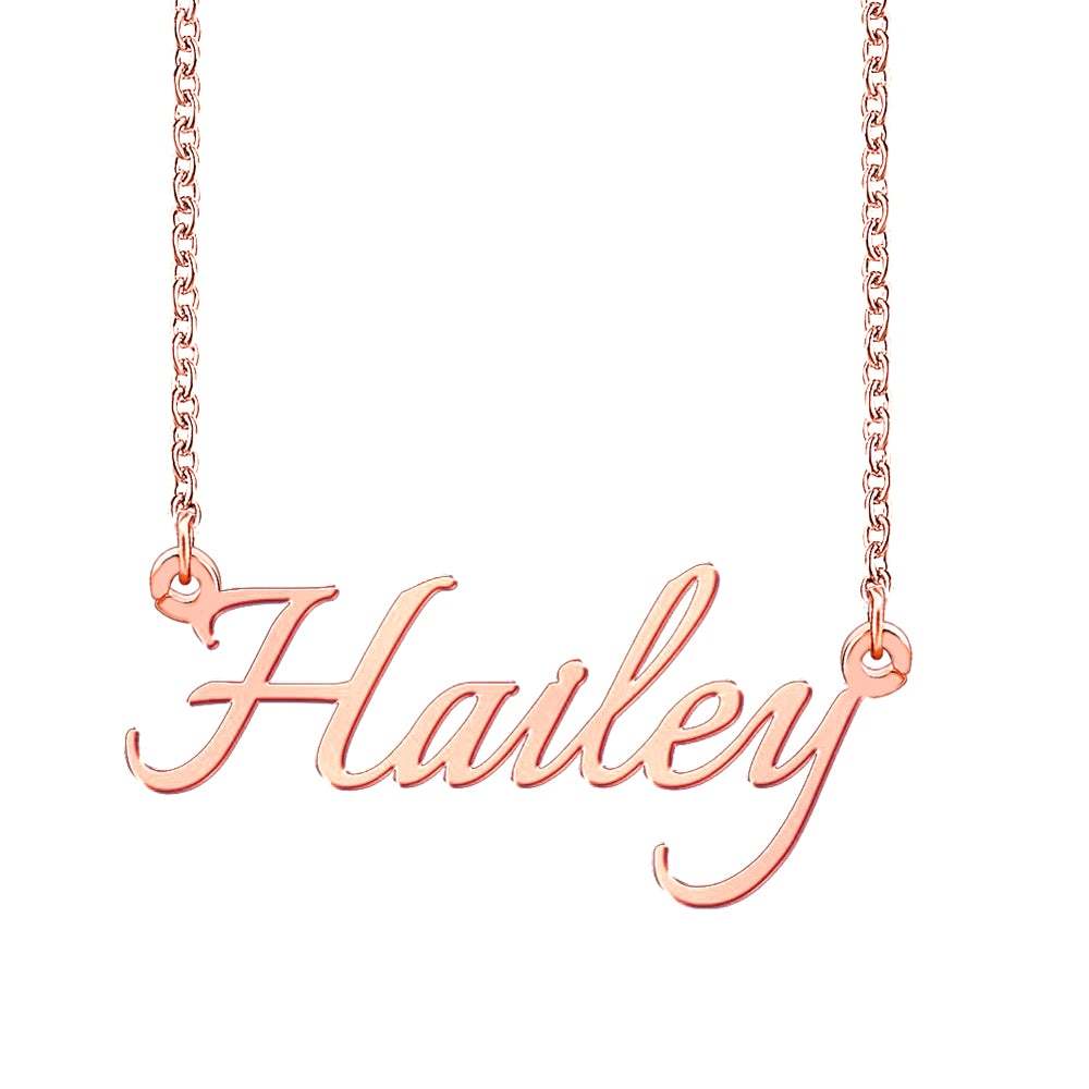 Nameplate Pendant Engrave Gold Plated Name Necklace Personalized Custom Jewelry Gift for Women Kid-silviax