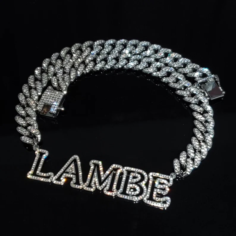 Hip Hop Style Cuban Chain Hollow Capital Letter Custom Initial Name Necklace-silviax