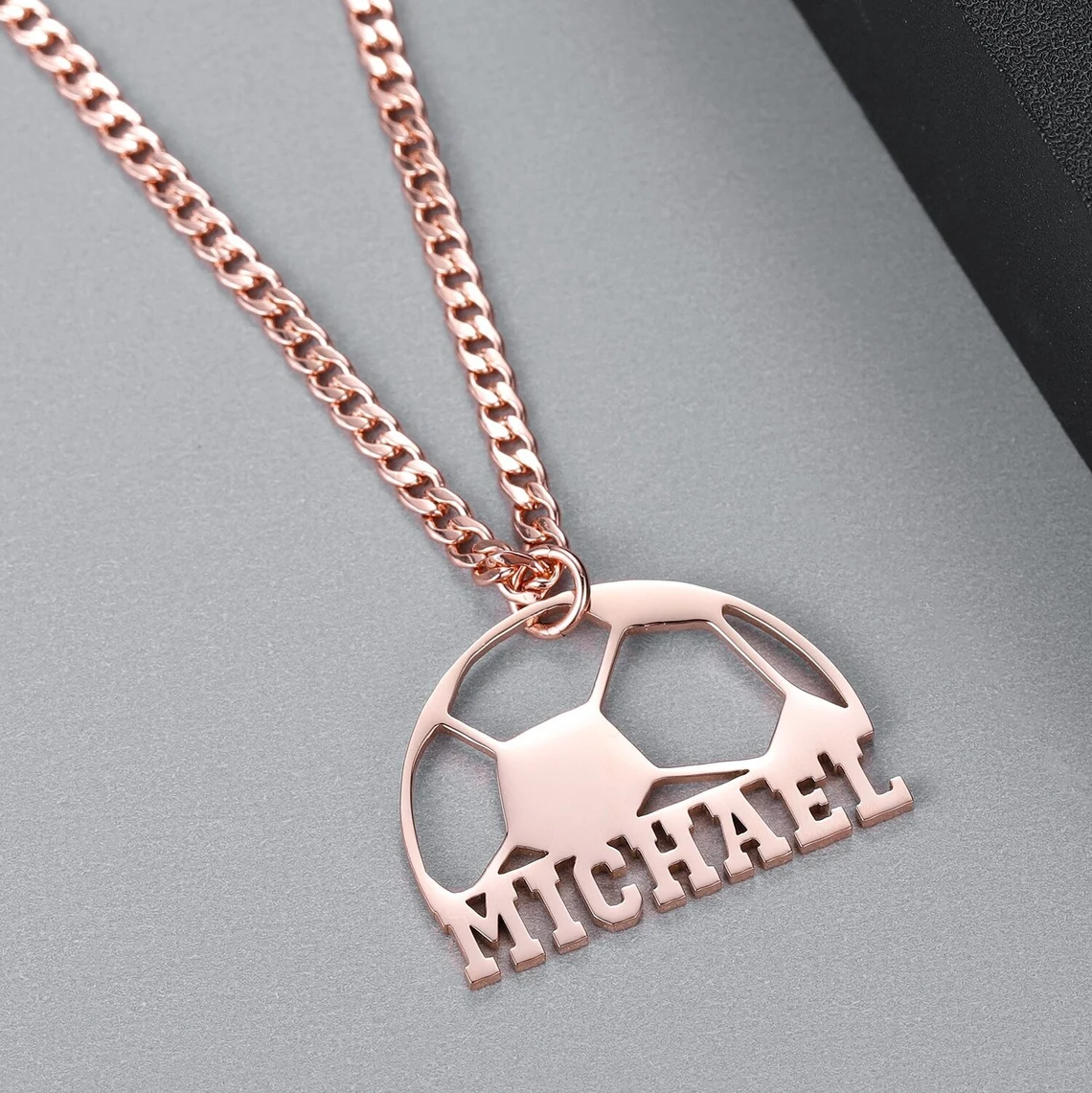Sport Custom Football Pendant Personalized Soccer Name Necklace-silviax