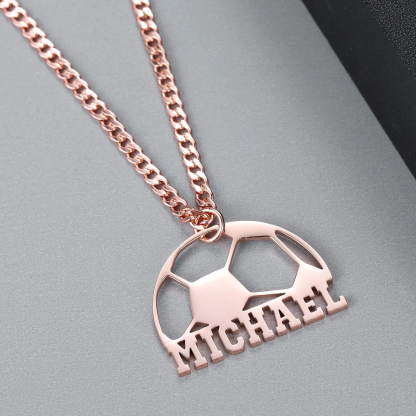 Sport Custom Football Pendant Personalized Soccer Name Necklace-silviax