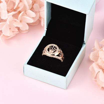 Gold Plated Zircon Crown Ring Gifts For Men-silviax